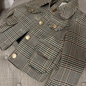 Women's Anthropologie Checkered Jacket Size S
